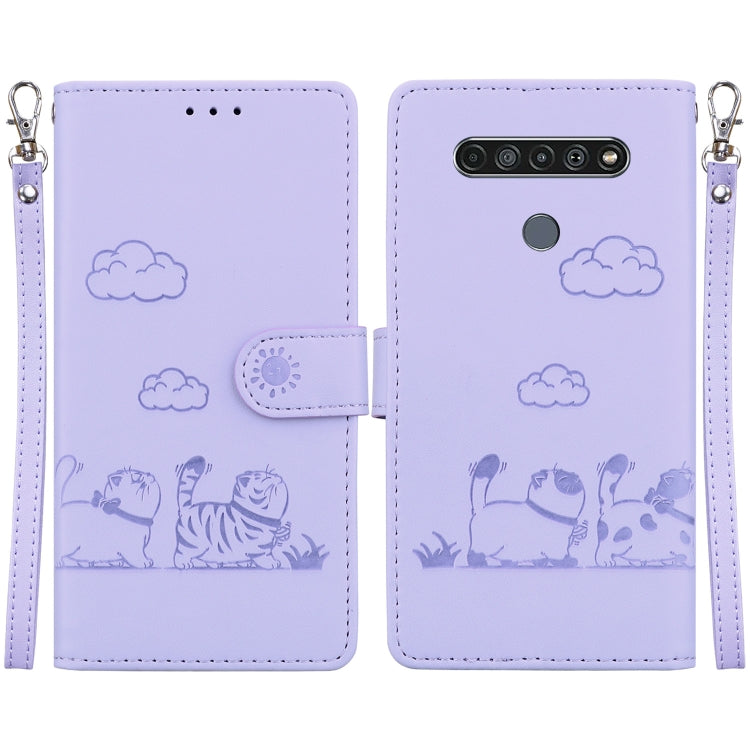 Cute Cats RFID Leather Phone Case, For LG K52 / K62 / Q52, For LG Velvet / G9 4G / G9 5G, For LG K41S / K51S, For LG K50 / Q60, For LG K61