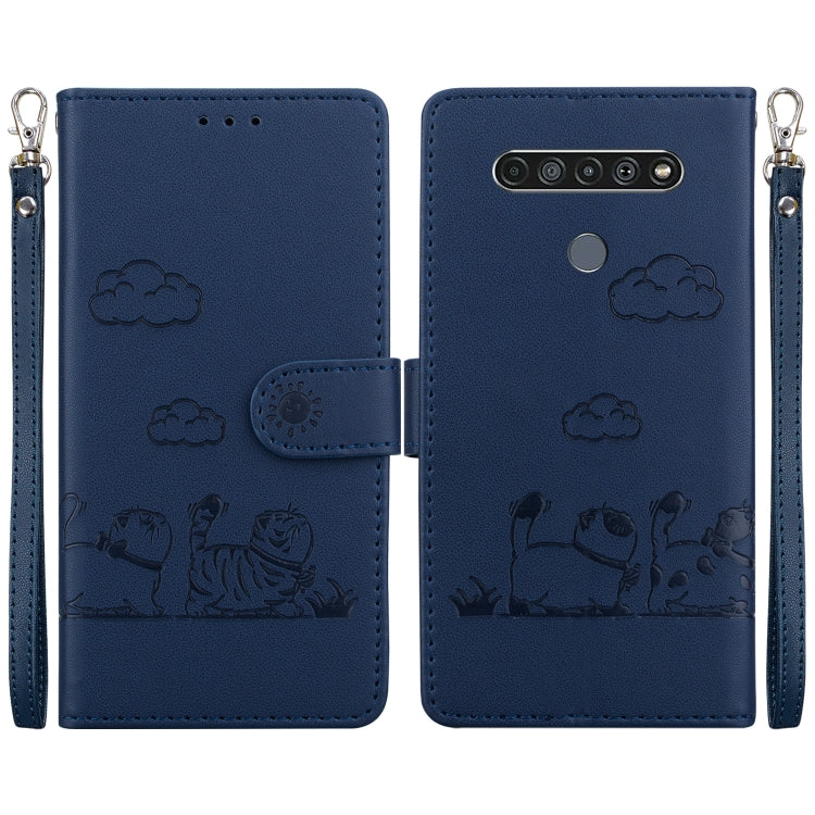 Cute Cats RFID Leather Phone Case, For LG K52 / K62 / Q52, For LG Velvet / G9 4G / G9 5G, For LG K41S / K51S, For LG K50 / Q60, For LG K61