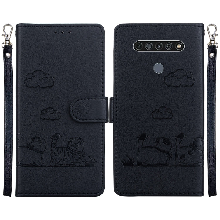 Cute Cats RFID Leather Phone Case, For LG K52 / K62 / Q52, For LG Velvet / G9 4G / G9 5G, For LG K41S / K51S, For LG K50 / Q60, For LG K61