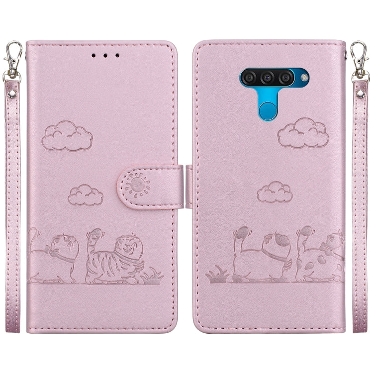 Cute Cats RFID Leather Phone Case, For LG K52 / K62 / Q52, For LG Velvet / G9 4G / G9 5G, For LG K41S / K51S, For LG K50 / Q60, For LG K61