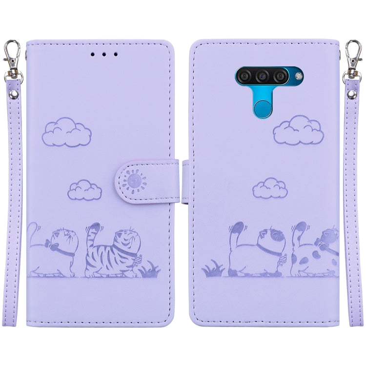 Cute Cats RFID Leather Phone Case, For LG K52 / K62 / Q52, For LG Velvet / G9 4G / G9 5G, For LG K41S / K51S, For LG K50 / Q60, For LG K61