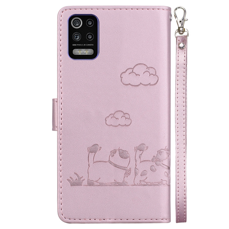 Cute Cats RFID Leather Phone Case, For LG K52 / K62 / Q52, For LG Velvet / G9 4G / G9 5G, For LG K41S / K51S, For LG K50 / Q60, For LG K61