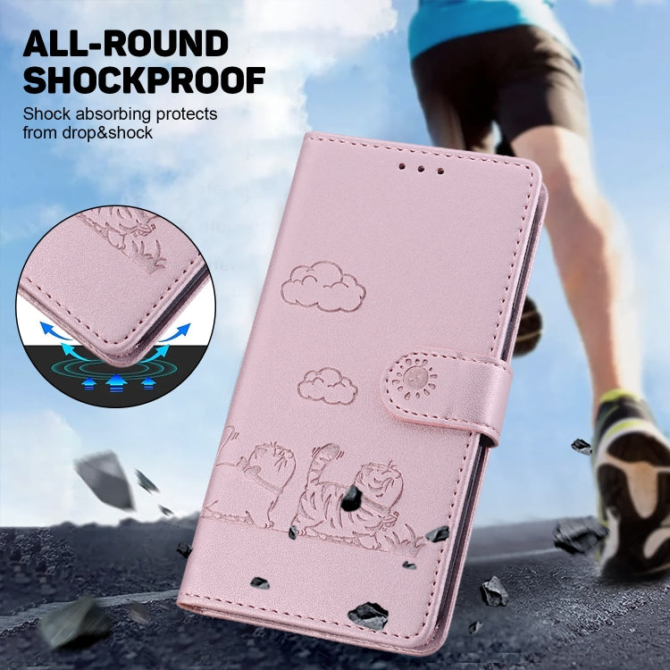 Cute Cats RFID Leather Phone Case, For LG K52 / K62 / Q52, For LG Velvet / G9 4G / G9 5G, For LG K41S / K51S, For LG K50 / Q60, For LG K61