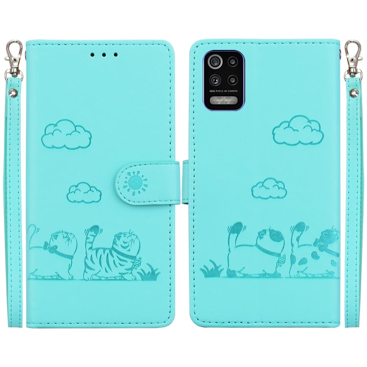 Cute Cats RFID Leather Phone Case, For LG K52 / K62 / Q52, For LG Velvet / G9 4G / G9 5G, For LG K41S / K51S, For LG K50 / Q60, For LG K61