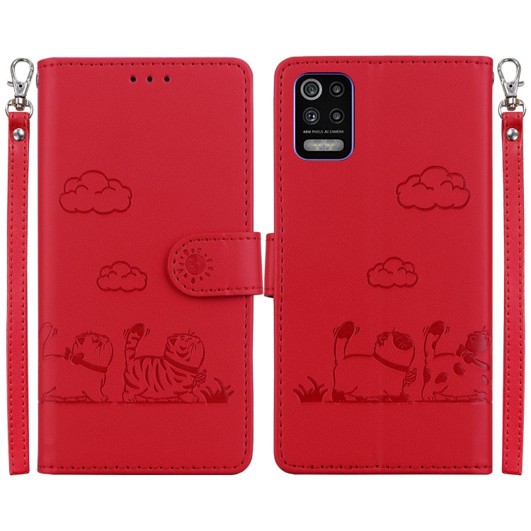 Cute Cats RFID Leather Phone Case, For LG K52 / K62 / Q52, For LG Velvet / G9 4G / G9 5G, For LG K41S / K51S, For LG K50 / Q60, For LG K61