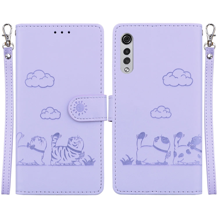 Cute Cats RFID Leather Phone Case, For LG K52 / K62 / Q52, For LG Velvet / G9 4G / G9 5G, For LG K41S / K51S, For LG K50 / Q60, For LG K61