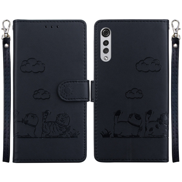 Cute Cats RFID Leather Phone Case, For LG K52 / K62 / Q52, For LG Velvet / G9 4G / G9 5G, For LG K41S / K51S, For LG K50 / Q60, For LG K61