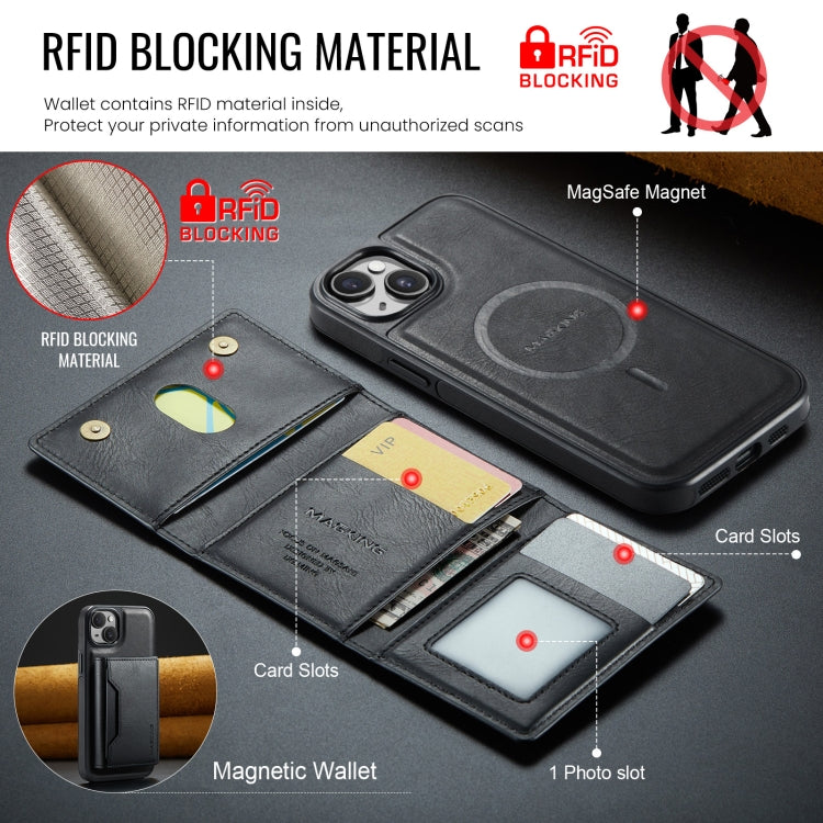 DG.MING MAGKING-K2 Series MagSafe RFID Card Bag Detachable Phone Case, For iPhone 13, For iPhone 12 / 12 Pro, For iPhone 12 Pro Max