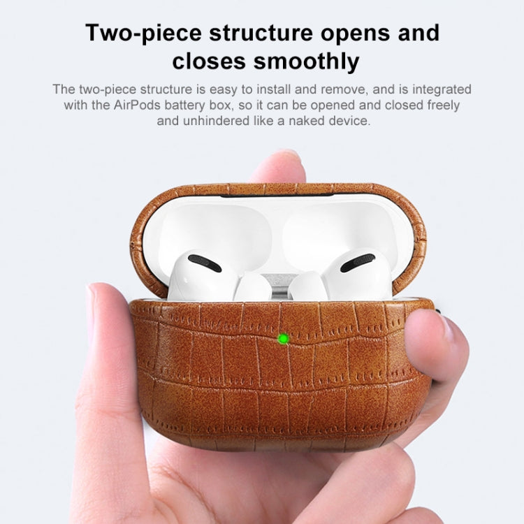 Crocodile Texture Earphone Protective Case, For AirPods 4, For AirPods Pro 2, For AirPods 3, For AirPods Pro