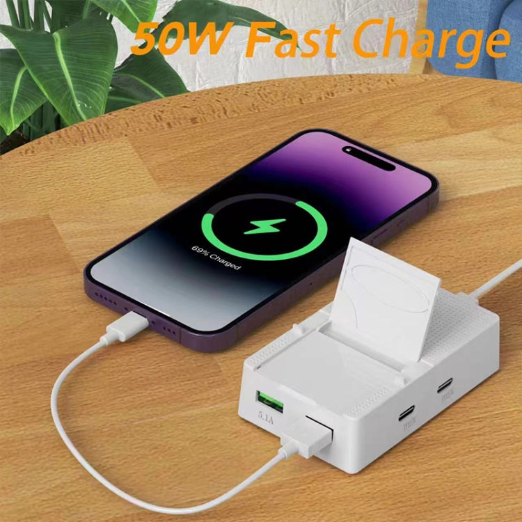 CY-PC03 50W 2 Type-C 2 USB Multi Ports Sharing Travel Charger, US Plug, EU Plug