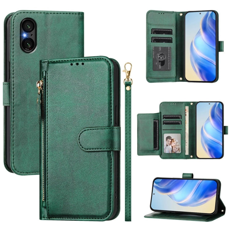 Multi-Card Slots Zipper Wallet Leather Phone Case, For Sony Xperia 10 VI, For Sony Xperia 1 VI, For Sony Xperia 5 VI, For Sony Xperia 5 V, For Sony Xperia 1 V