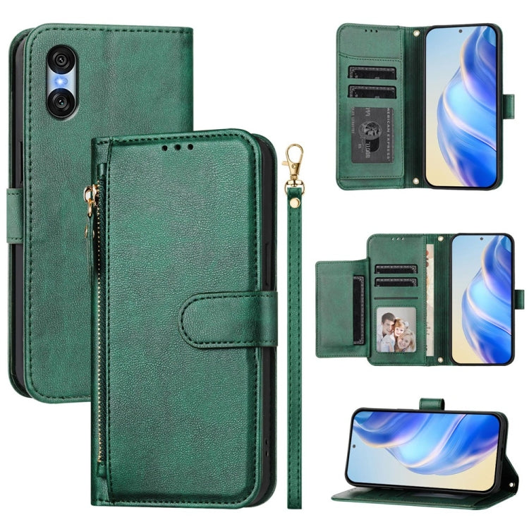 Multi-Card Slots Zipper Wallet Leather Phone Case, For Sony Xperia 10 VI, For Sony Xperia 1 VI, For Sony Xperia 5 VI, For Sony Xperia 5 V, For Sony Xperia 1 V