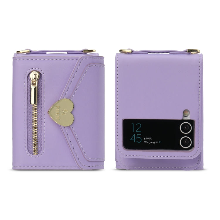 POLA Love Buckle Multi-Card Slots Zipper Wallet Phone Case