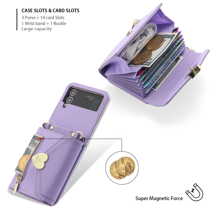 POLA Love Buckle Multi-Card Slots Zipper Wallet Phone Case