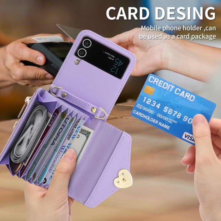 POLA Love Buckle Multi-Card Slots Zipper Wallet Phone Case