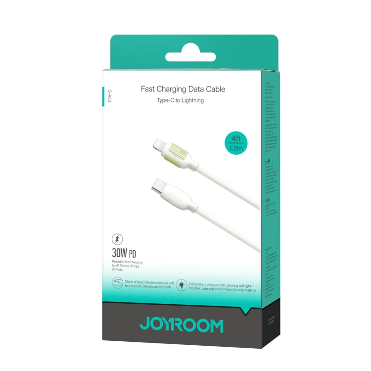 JOYROOM S-A53 Fluorescent Series 30W Type-C to 8 Pin Fast Charging Data Cable, 1.2m, 2m