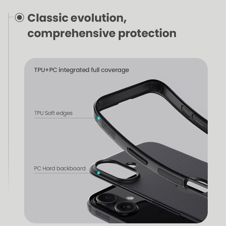 NILLKIN Frosted Shield Pro PC + TPU Phone Case, For iPhone 16 Plus, For iPhone 16