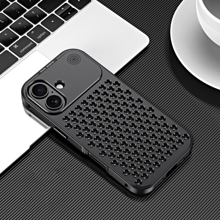 R-JUST RJ58 Aromatherapy Metal Cooling Phone Case, For iPhone 16 Pro Max, For iPhone 16 Pro, For iPhone 16 Plus, For iPhone 16