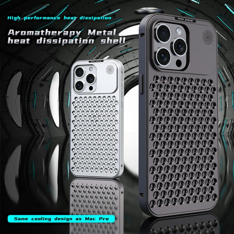 R-JUST RJ58 Aromatherapy Metal Cooling Phone Case, For iPhone 16 Pro Max, For iPhone 16 Pro, For iPhone 16 Plus, For iPhone 16