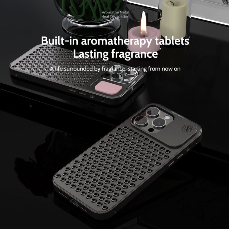 R-JUST RJ58 Aromatherapy Metal Cooling Phone Case, For iPhone 16 Pro Max, For iPhone 16 Pro, For iPhone 16 Plus, For iPhone 16