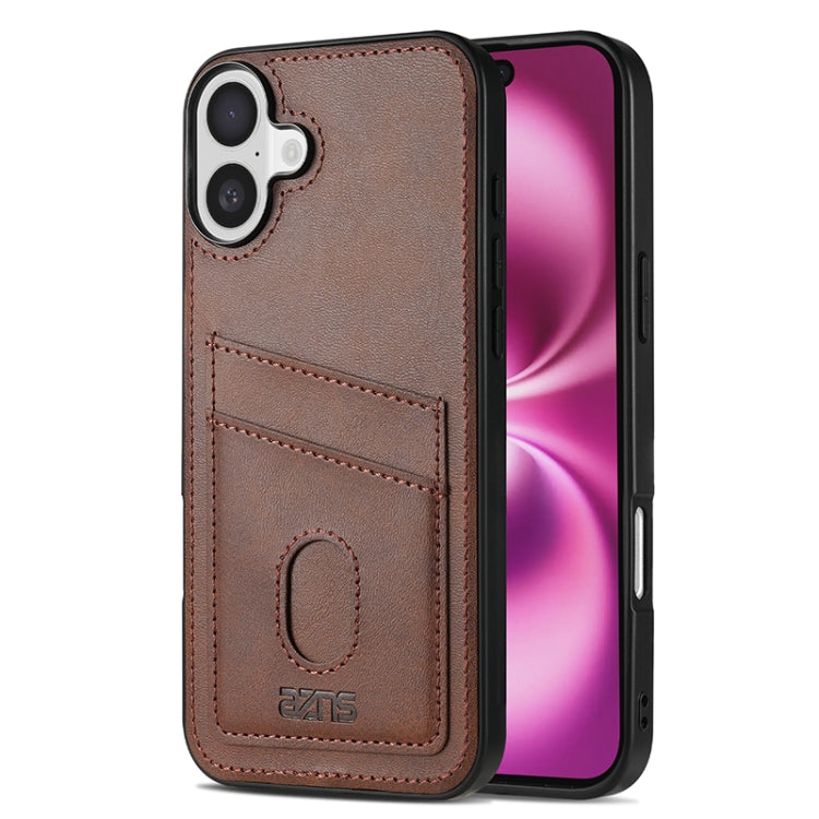 AZNS K1 Series Card Slot Business Phone Case, For iPhone 16 Pro Max, For iPhone 16 Pro, For iPhone 16 Plus, For iPhone 16