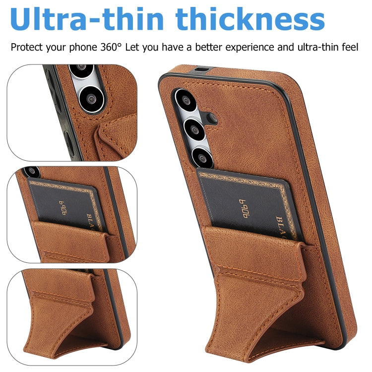 Ultra-thin Shockproof Phone Protective Case with Holder, For Samsung Galaxy S24 FE 5G, For Samsung Galaxy S24 Ultra 5G, For Samsung Galaxy S24+ 5G, For Samsung Galaxy S24 5G