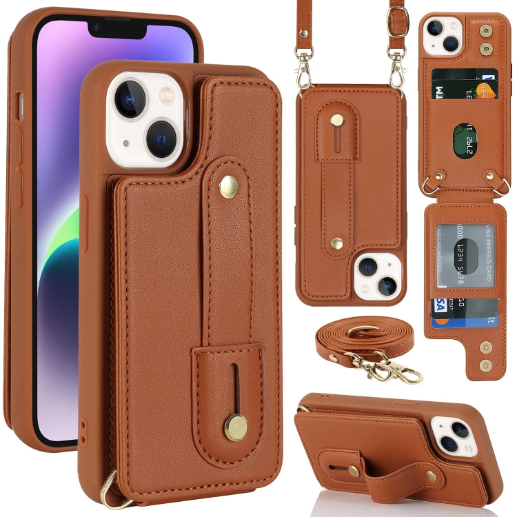Wristband Vertical Flip Wallet Back Cover Phone Case with Long Lanyard, For iPhone 15 Pro Max, For iPhone 15, For iPhone SE 2022 / 2020 / 8, For iPhone XS Max