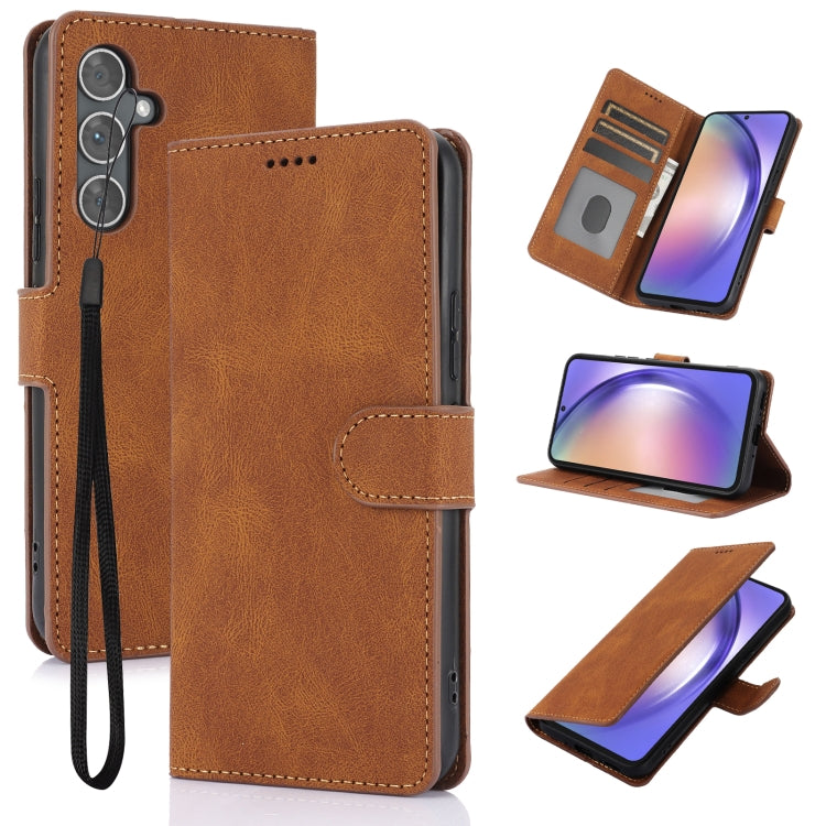 Fantasy Skin-feel Calfskin Texture Leather Phone Case, For Samsung Galaxy S24 5G, For Samsung Galaxy S23 FE 5G