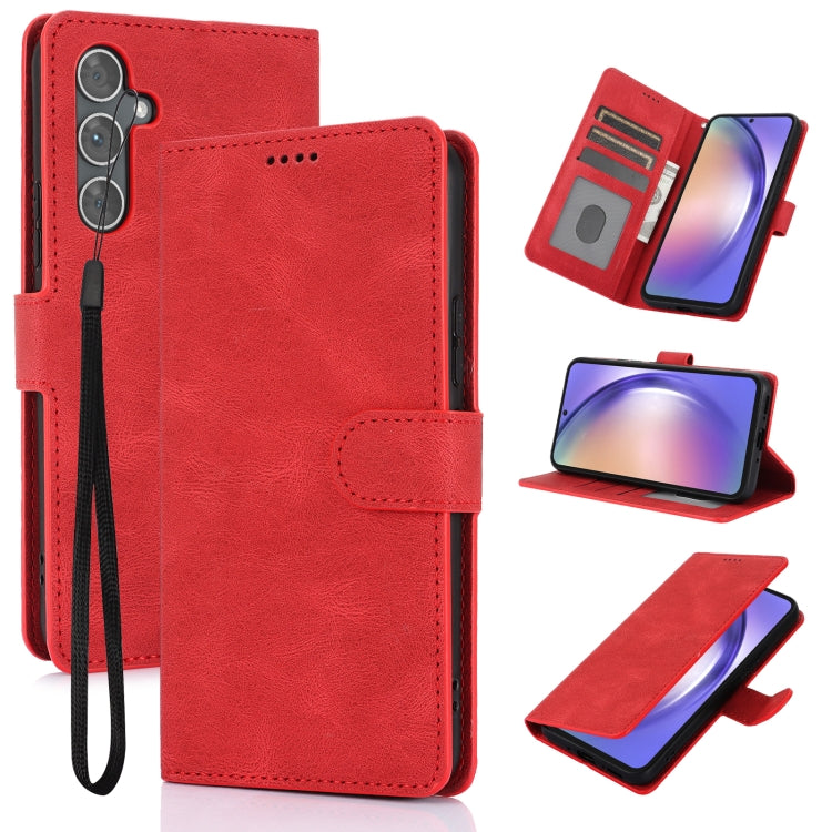 Fantasy Skin-feel Calfskin Texture Leather Phone Case, For Samsung Galaxy S24 5G, For Samsung Galaxy S23 FE 5G