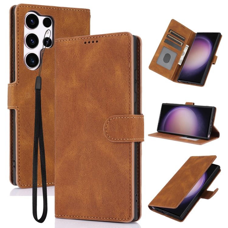 Fantasy Skin-feel Calfskin Texture Leather Phone Case, For Samsung Galaxy S25 5G, For Samsung Galaxy S25+ 5G, For Samsung Galaxy S25 Ultra 5G, For Samsung Galaxy S24 FE 5G, For Samsung Galaxy S24 Ultra 5G, For Samsung Galaxy S24+ 5G