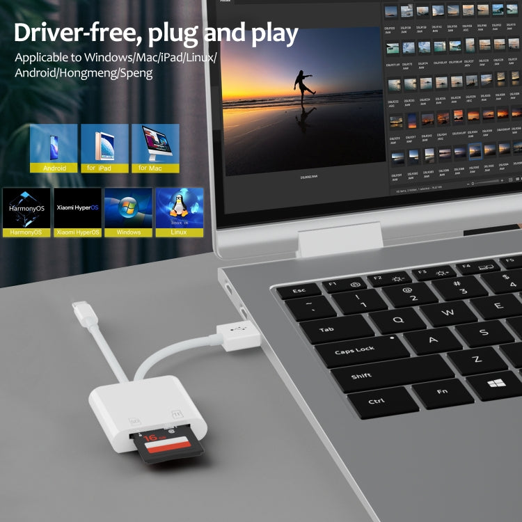 NK-101Y TL Pro USB-C / Type-C, 8 Pin, USB to TF, SD Card Slot Multi-function Card Reader, NK-101Y TL Pro