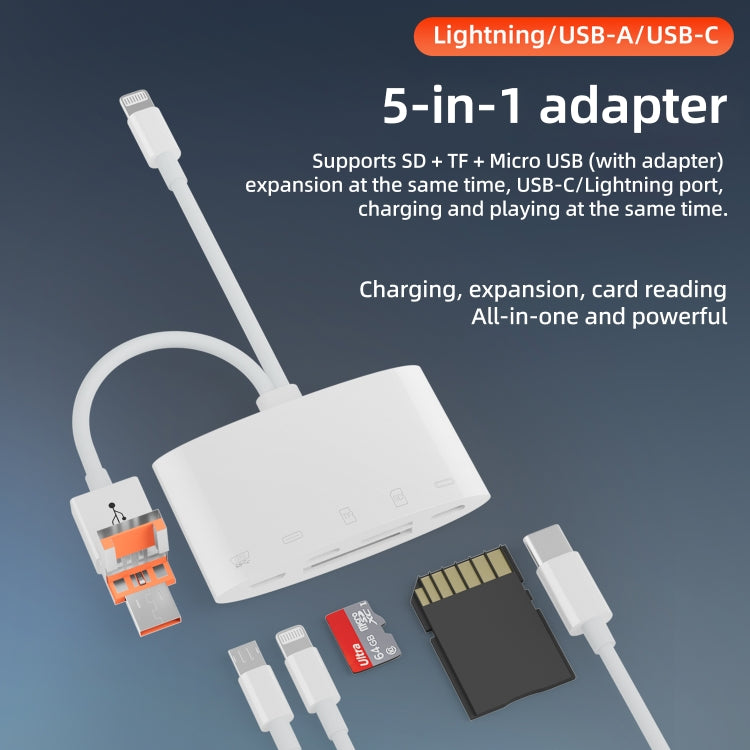 NK-1040TL Pro USB-C / Type-C, 8 Pin, USB to USB-C / Type-C, 8 Pin, Micro USB, TF, SD Card Reader Adapter, NK-1040TL Pro