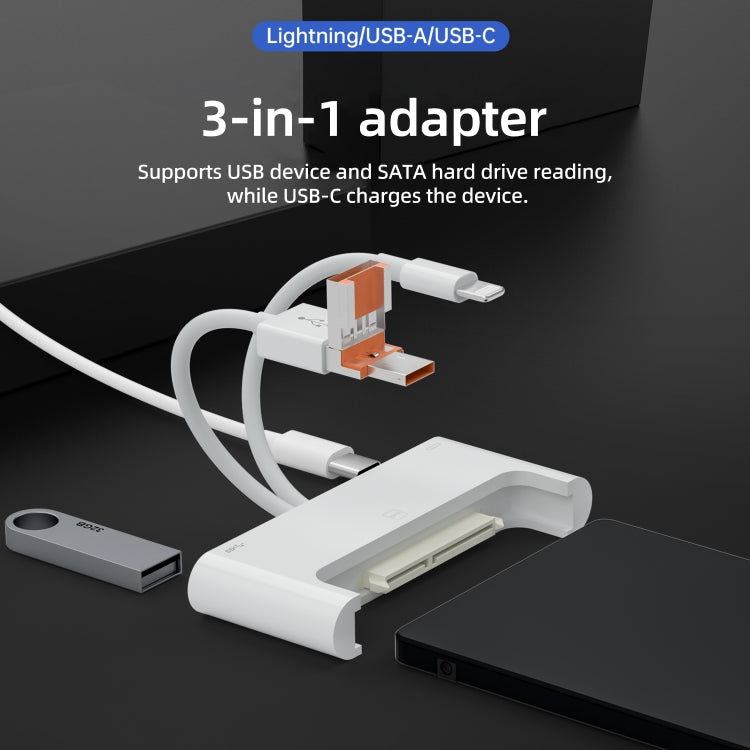 NK-1046TL Pro USB-C / Type-C, 8 Pin, USB to USB-C / Type-C, USB, SATA Interface Multi-function Adapter, NK-1046TL Pro