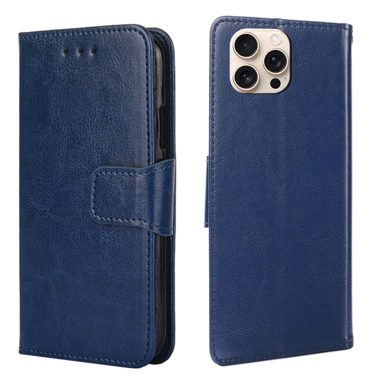 Crystal Texture Leather Phone Case, For iPhone 16e, For iPhone 16 Pro Max, For iPhone 16 Pro