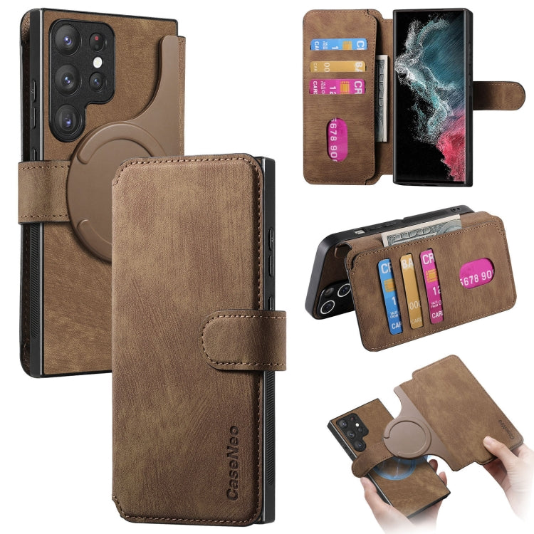CaseNeo MagSafe RFID Anti-theft Retro Leather Phone Case