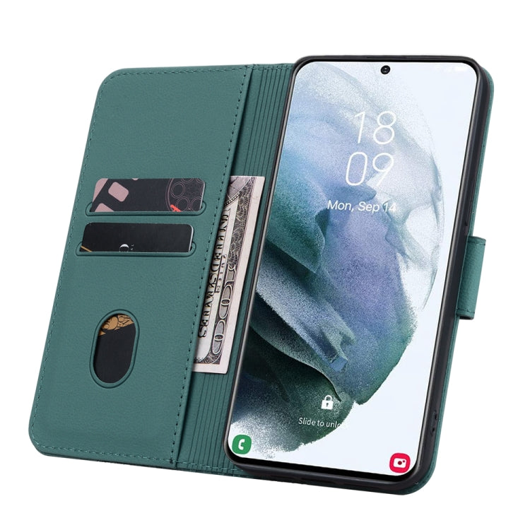 Diamond Buckle Leather Phone Case with Lanyard