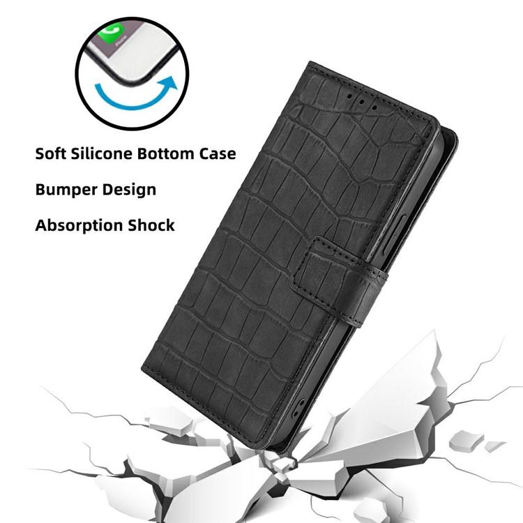 Skin Feel Crocodile Magnetic Clasp Leather Phone Case, For iPhone 16e, For iPhone 16 Pro Max, For iPhone 16 Pro, For iPhone 16 Plus, For iPhone 16
