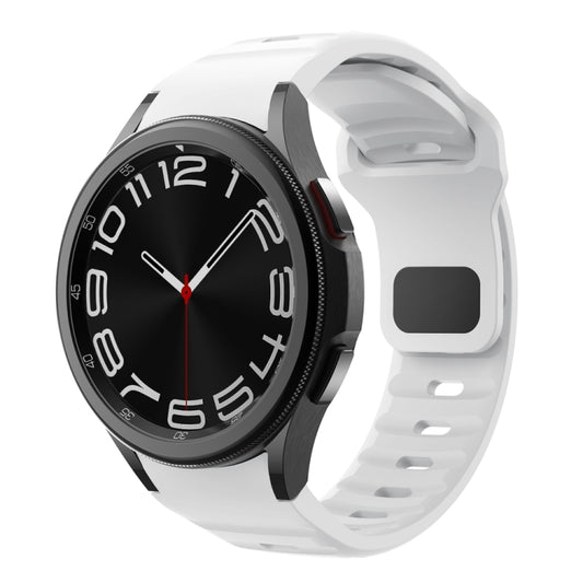 Wave Texture Reverse Buckle Silicone Watch Band, For Samsung Galaxy Watch 7 / 6 / 5 / 4
