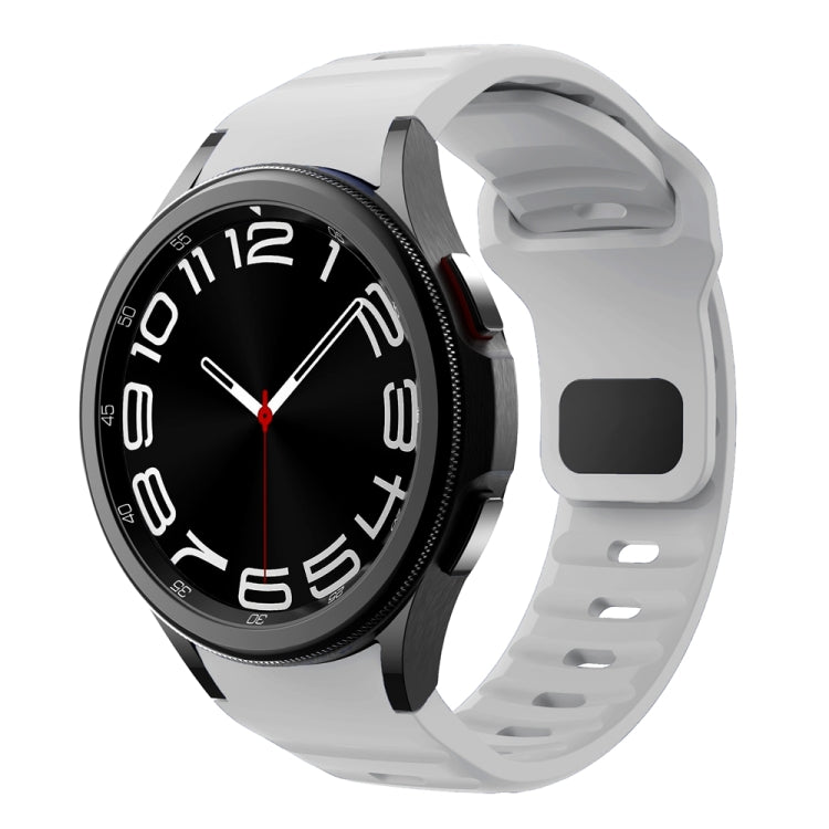 Wave Texture Reverse Buckle Silicone Watch Band, For Samsung Galaxy Watch 7 / 6 / 5 / 4
