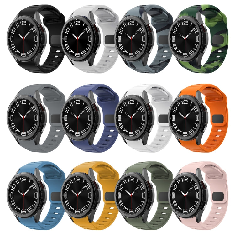 Wave Texture Reverse Buckle Silicone Watch Band, For Samsung Galaxy Watch 7 / 6 / 5 / 4