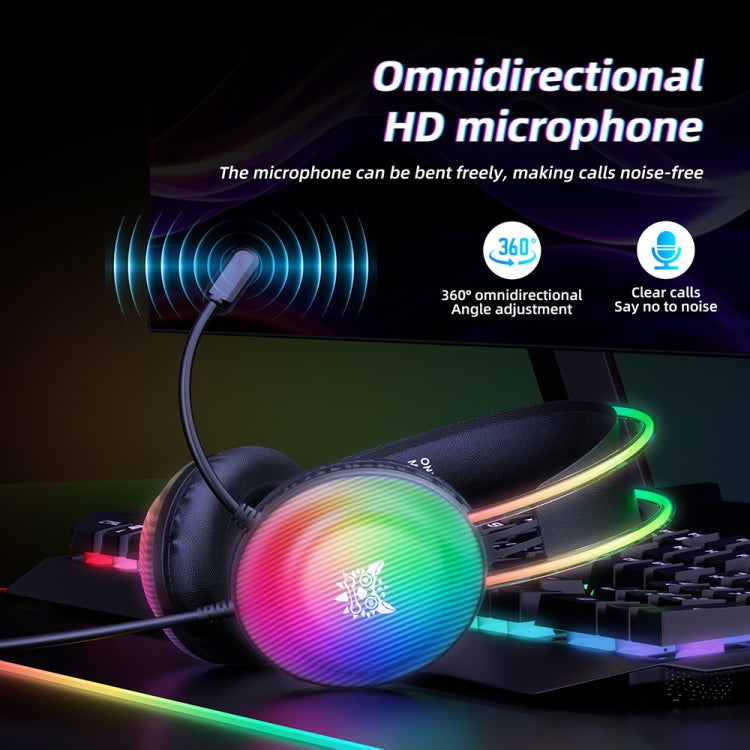 ONIKUMA X29 Head-mounted RGB Light Wired Gaming Headset, Cable Length: 2.2m, X29