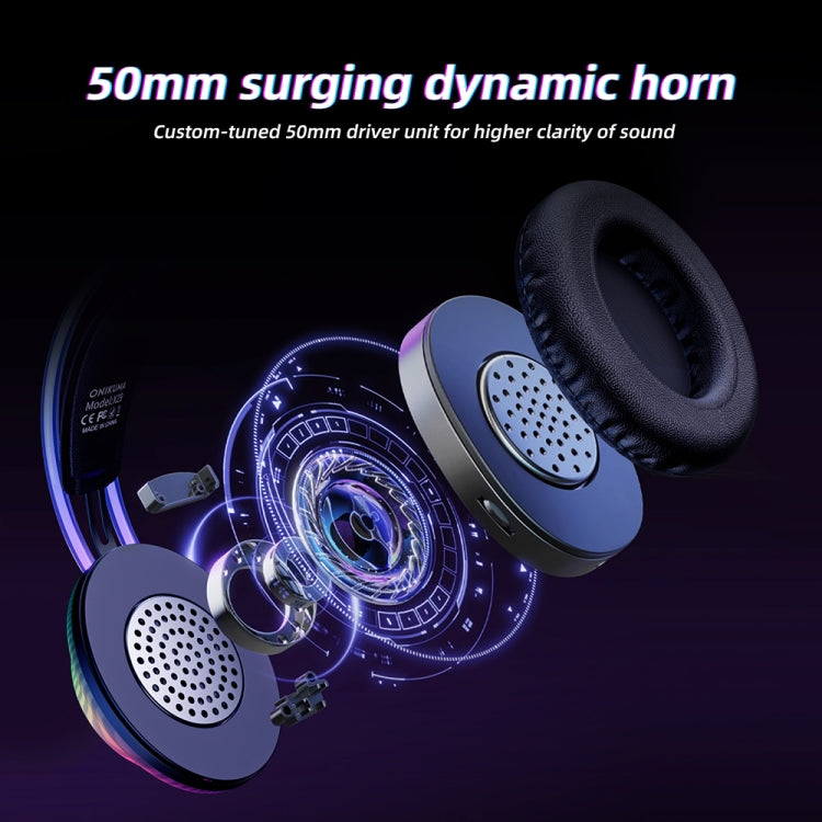 ONIKUMA X29 Head-mounted RGB Light Wired Gaming Headset, Cable Length: 2.2m, X29