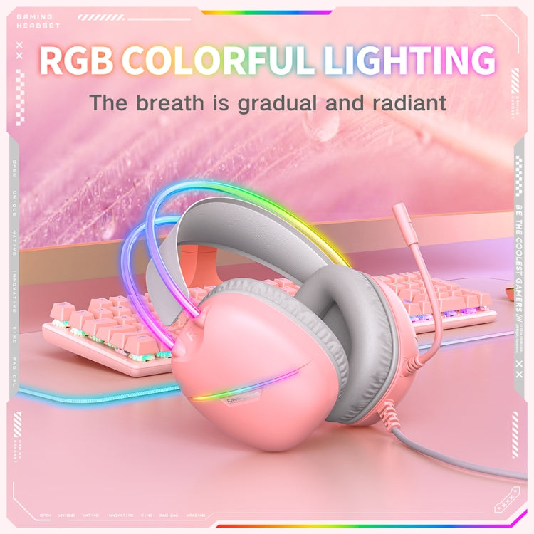 ONIKUMA X33 Head-mounted RGB Light E-Sports Gaming Headset, Cable Length: 2m, X33