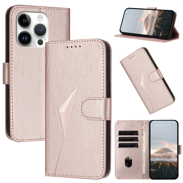 Triangle Pattern Buckle Clasp Leather Phone Case