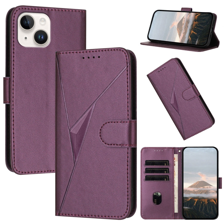 Triangle Pattern Buckle Clasp Leather Phone Case