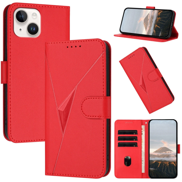 Triangle Pattern Buckle Clasp Leather Phone Case