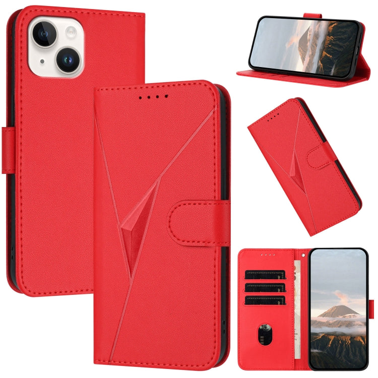 Triangle Pattern Buckle Clasp Leather Phone Case