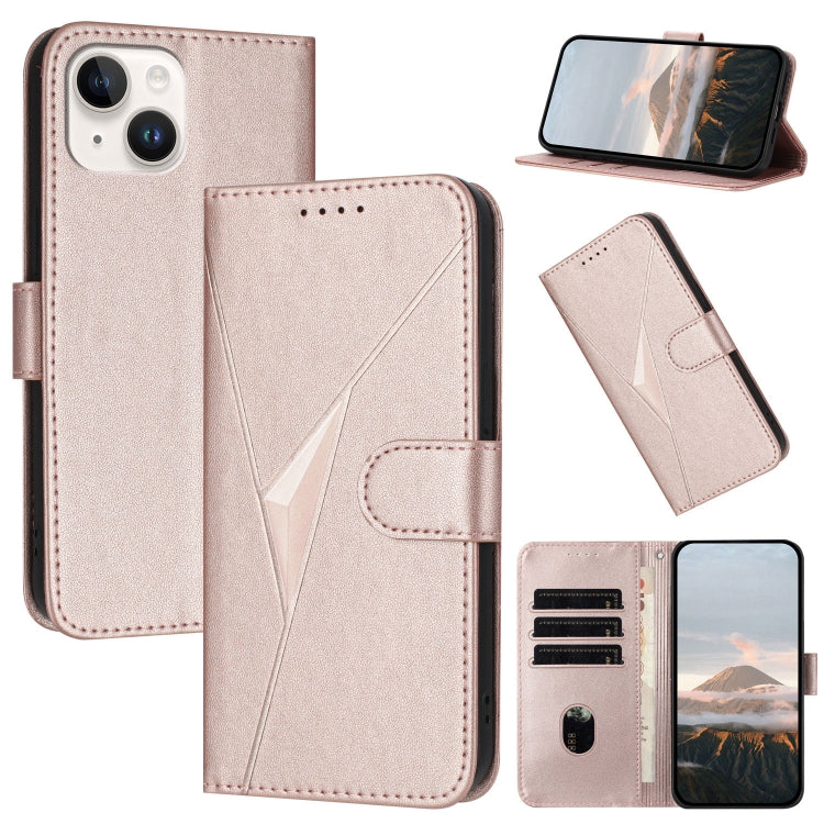 Triangle Pattern Buckle Clasp Leather Phone Case