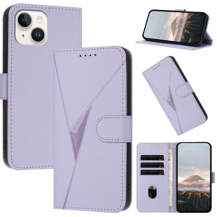 Triangle Pattern Buckle Clasp Leather Phone Case