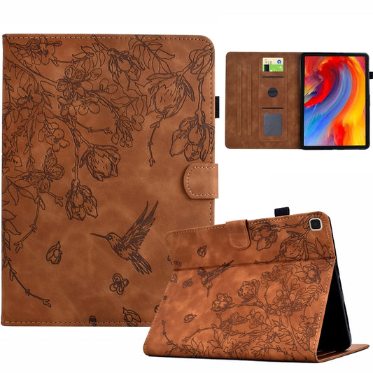 Flowers and Bird Embossed Smart Leather Tablet Case